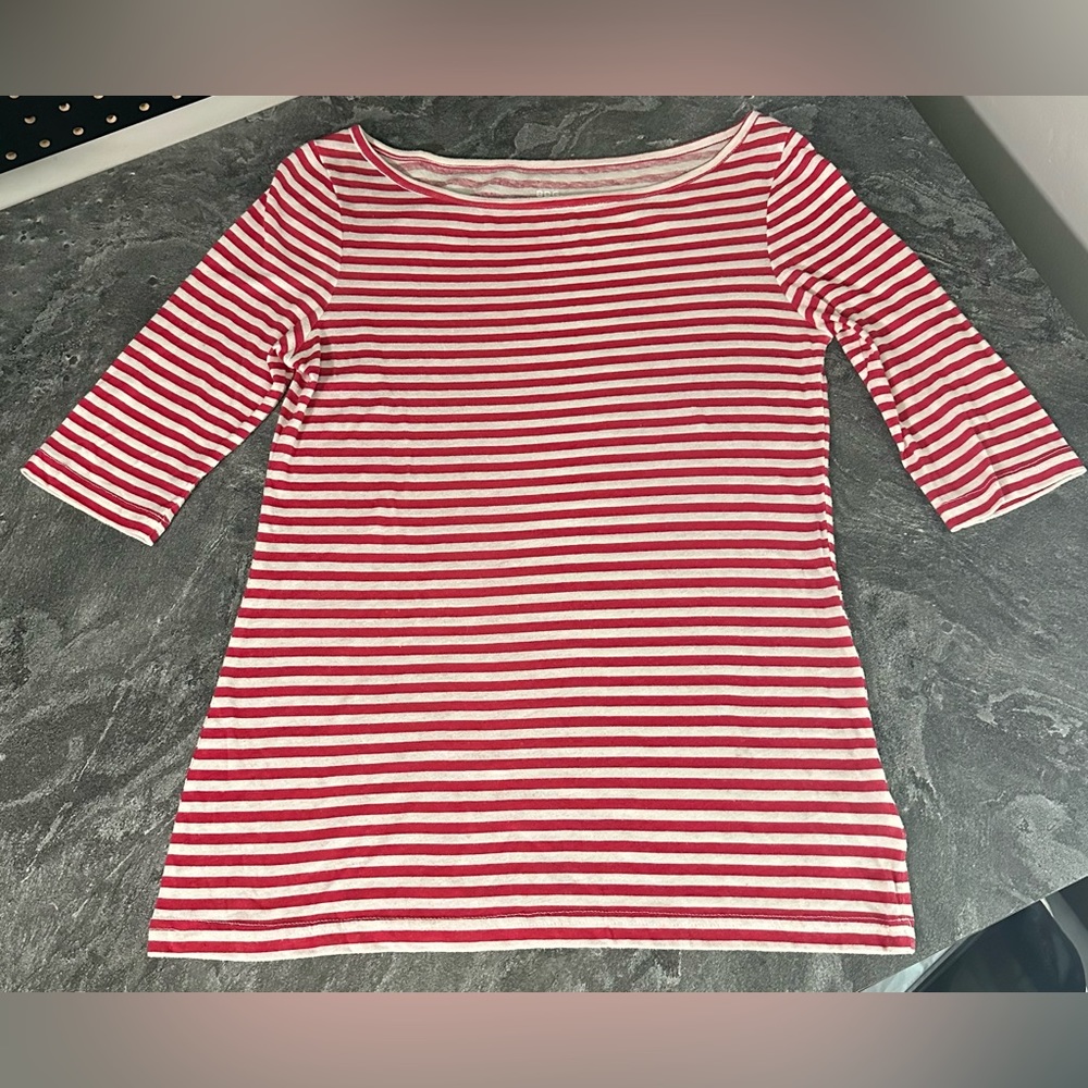 BDG Red & White Striped Top